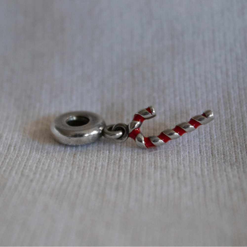 Authentic Retired Pandora Candy Cane Charm